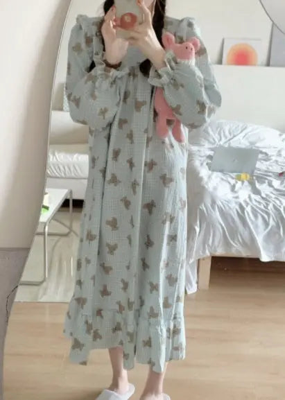 Long Sleeved Pullover Plaid Pajamas For Women EX-STOCK Canada