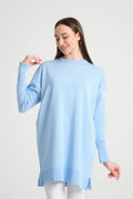 Long Tunic With Buttoned Sleeves - Velora Luxury Fashion