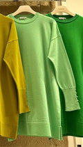 Long Tunic With Buttoned Sleeves - Velora Luxury Fashion