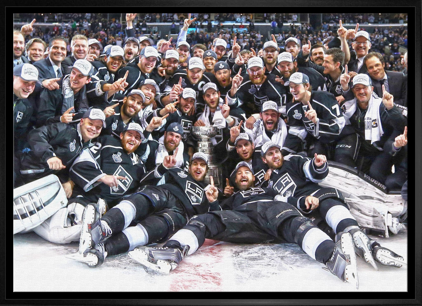 Los Angeles Kings 20x29 Framed Canvas 2014 Stanley Cup - Velora Luxury Fashion