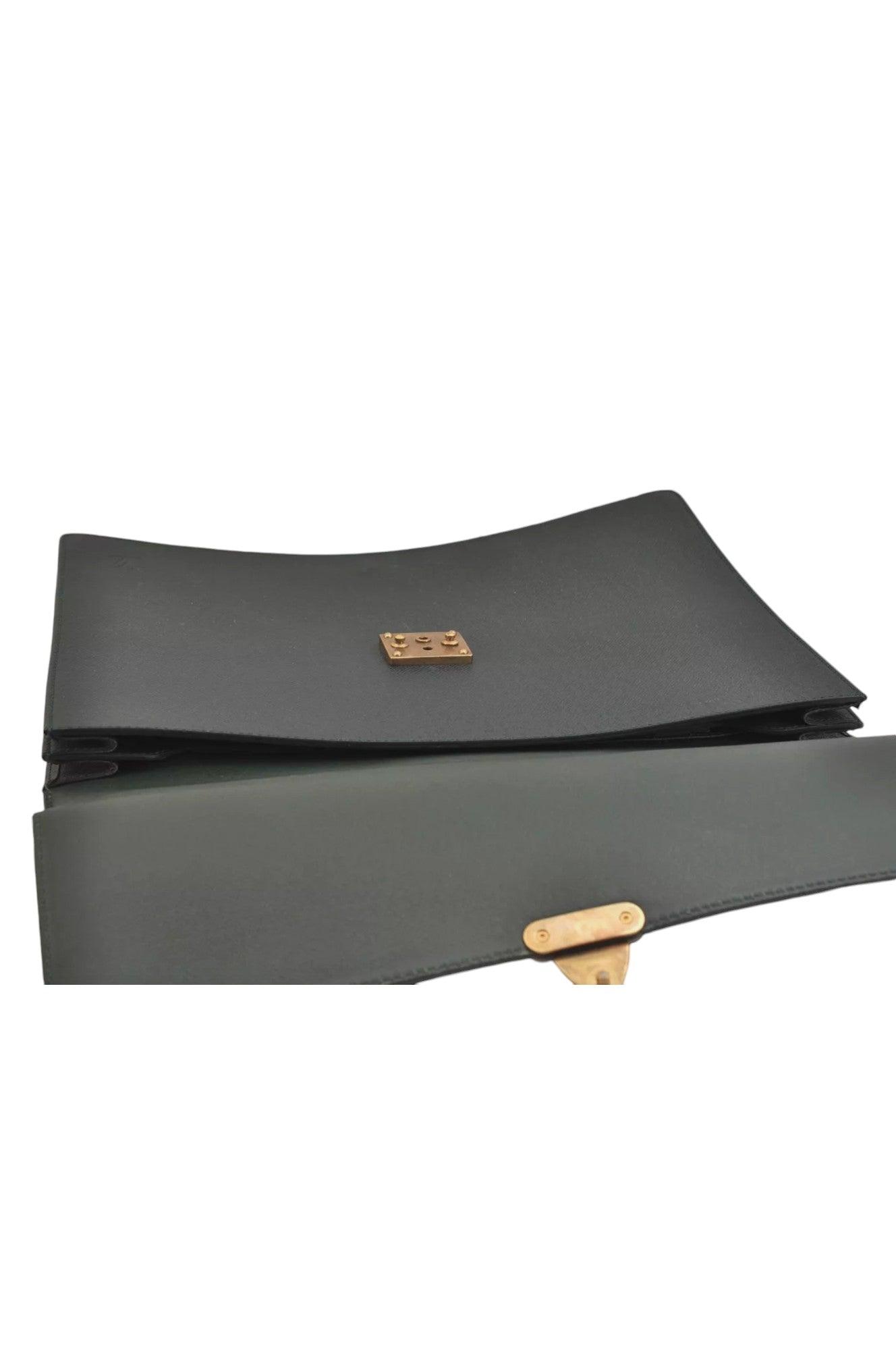 Louis Vuitton Taiga Serviette Kourad Briefcase Green M30074 LV 8936K - Velora Luxury Fashion