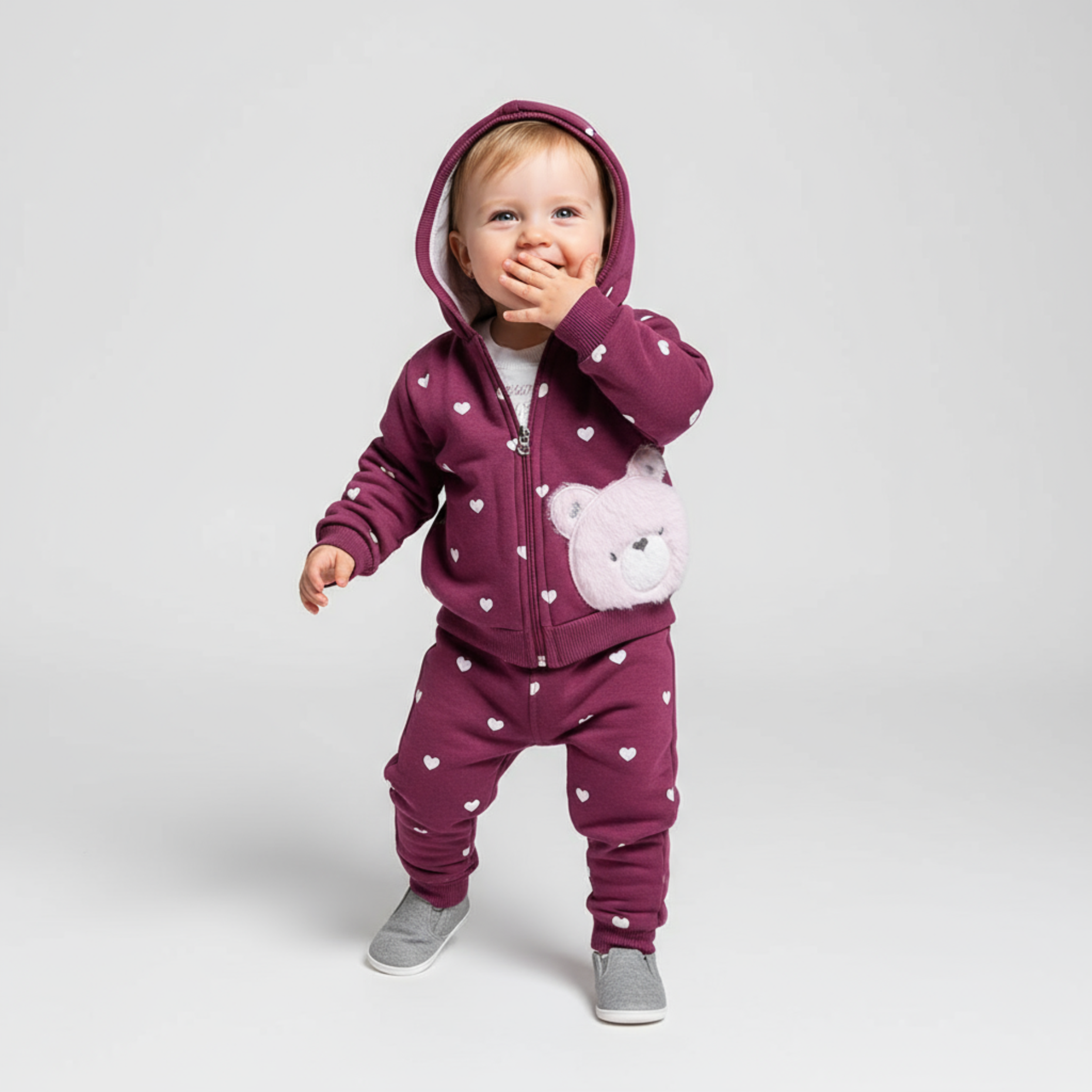 Lovely Bear Girls Jogger Set - Velora Luxury Fashion
