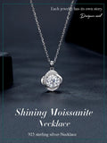 Lucky Clover 1ct Moissanite Sterling Silver Pendant Necklace - Velora Luxury Fashion