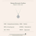 Lucky Clover 1ct Moissanite Sterling Silver Pendant Necklace - Velora Luxury Fashion