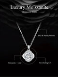 Lucky Clover 1ct Moissanite Sterling Silver Pendant Necklace - Velora Luxury Fashion