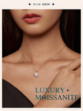 Lucky Clover 1ct Moissanite Sterling Silver Pendant Necklace - Velora Luxury Fashion