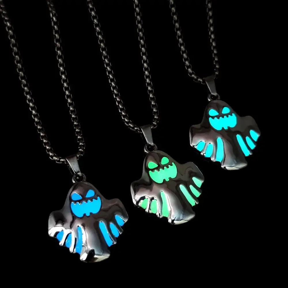 Luminous Ghost Pendant Halloween Necklace - Velora