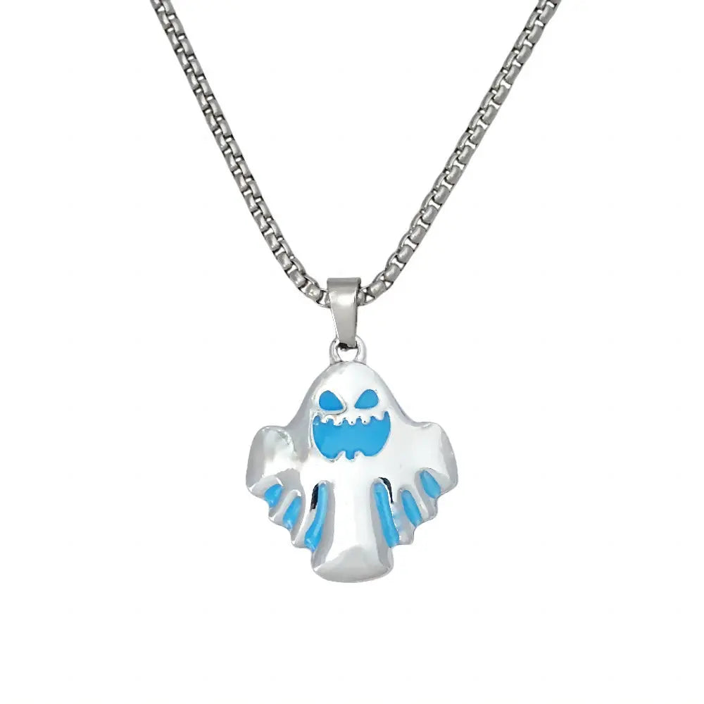 Luminous Ghost Pendant Halloween Necklace - Velora