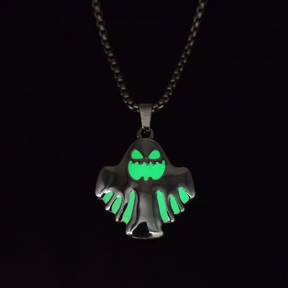 Luminous Ghost Pendant Halloween Necklace - Velora
