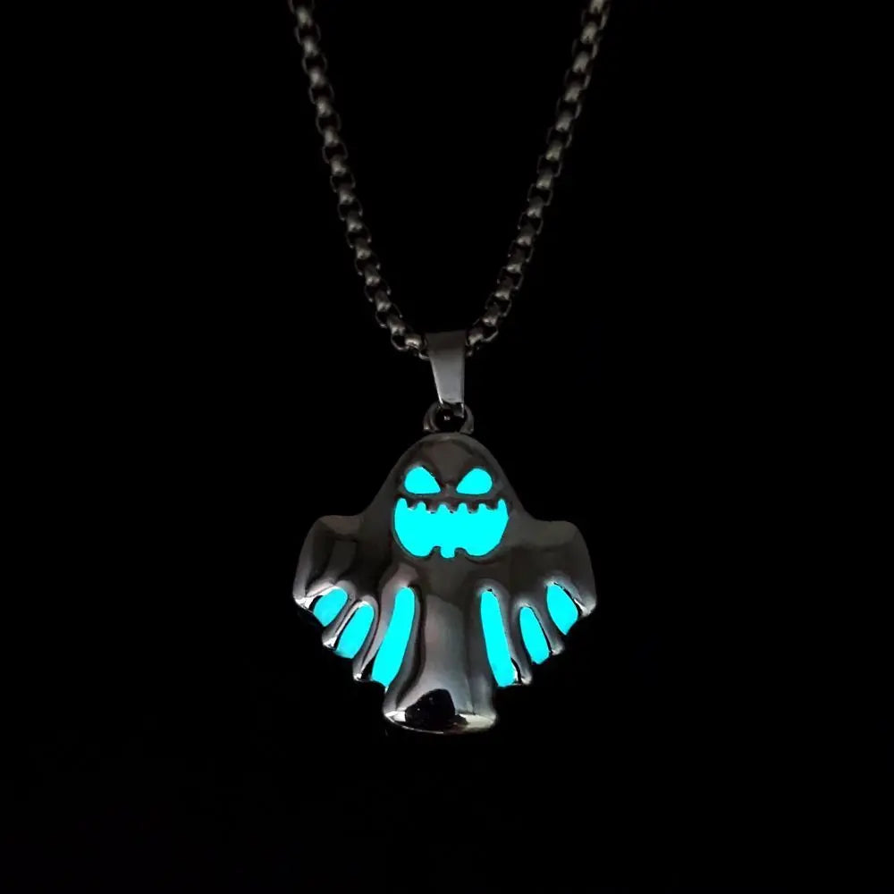 Luminous Ghost Pendant Halloween Necklace - Velora