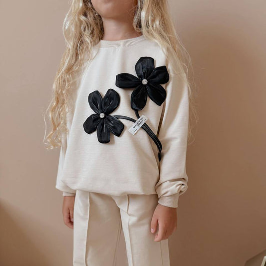 Luxury Flowers Girls Casual Set - Velora Luxury Fashion