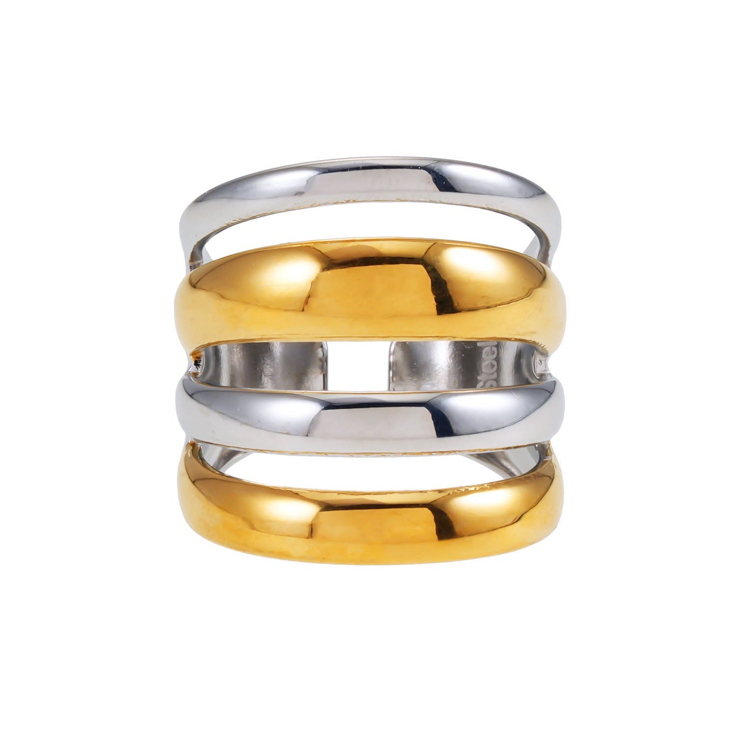 MAKET Mixed Metals:  Multi Stacked Four Rings in One - Velora Luxury Fashion