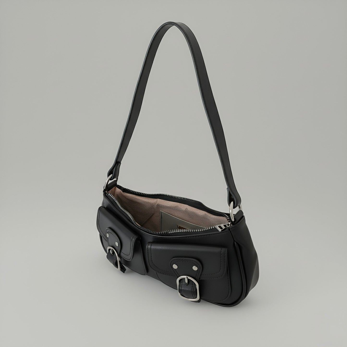 MAYA - Sloane Dual Closure Shoulder Bag - Velora Luxury Fashion