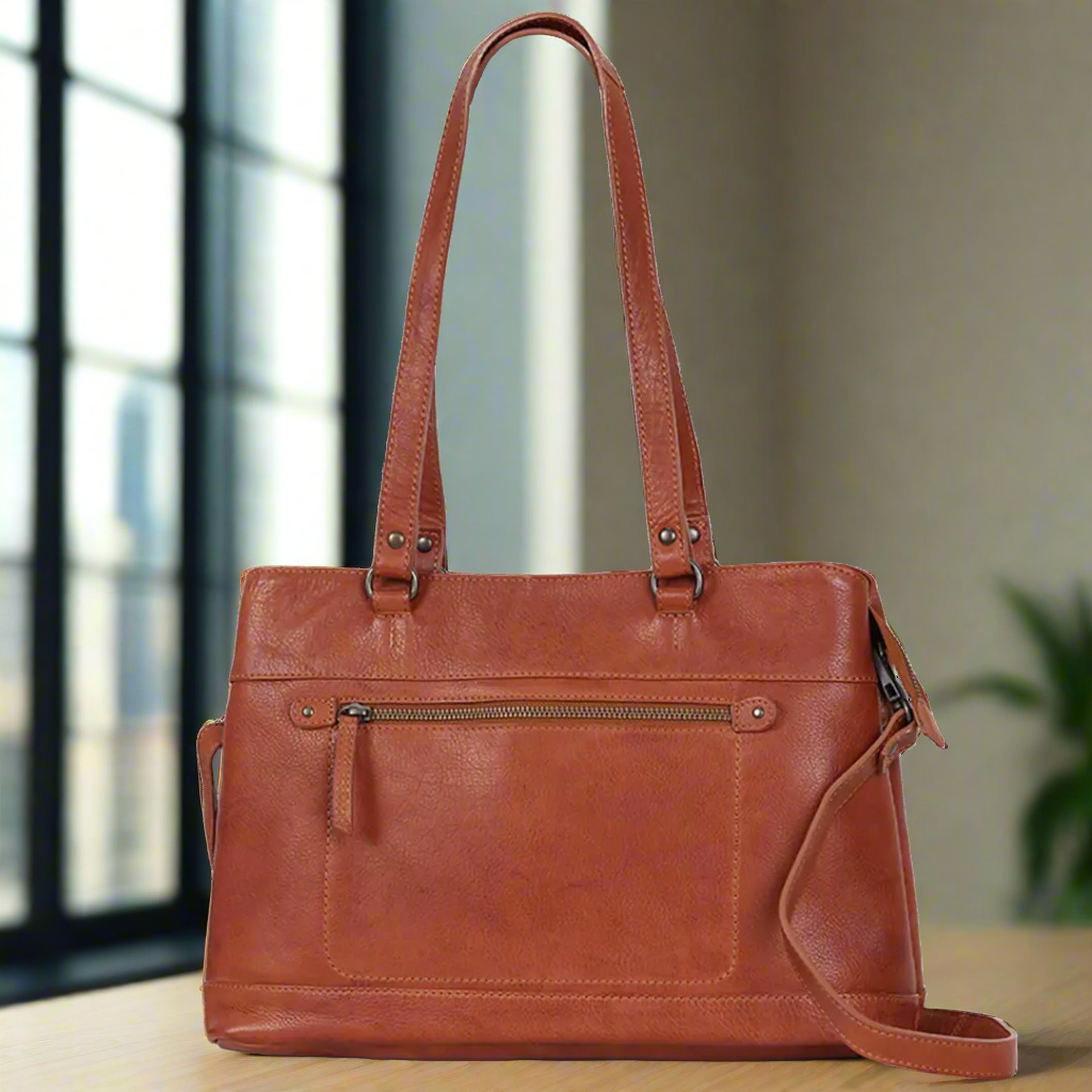 MET Classic Leather Bag with Dual Handles - Velora Luxury Fashion