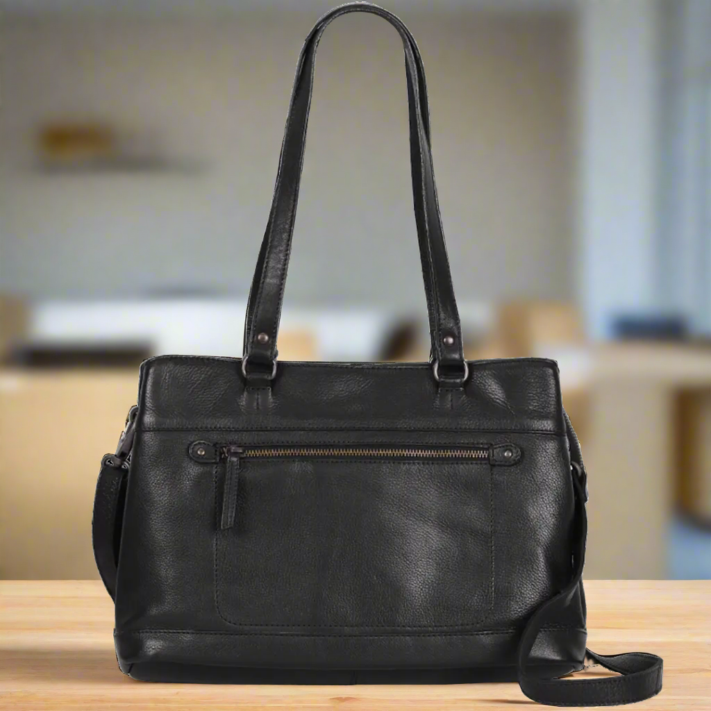 MET Classic Leather Bag with Dual Handles - Velora Luxury Fashion