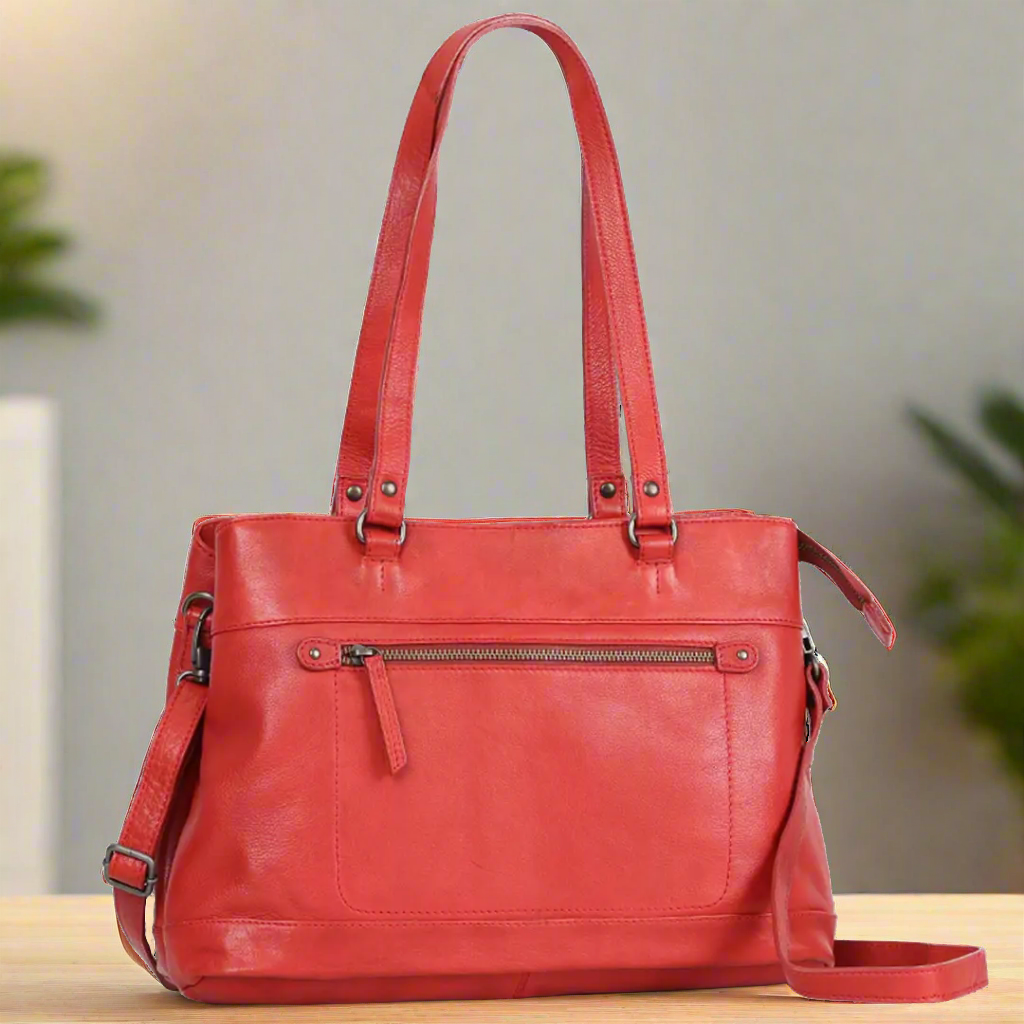 MET Classic Leather Bag with Dual Handles - Velora Luxury Fashion