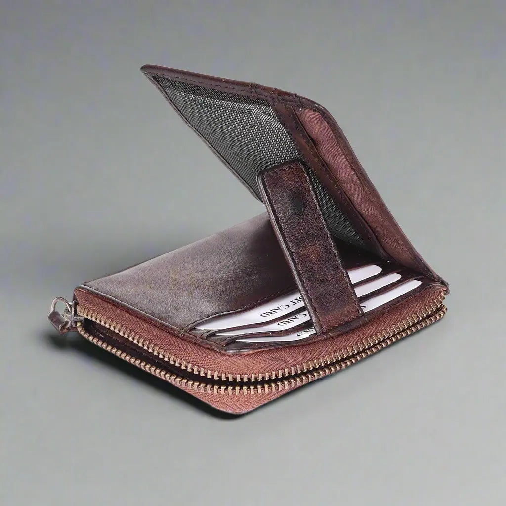 MET Credit Card Wallet with Front Tab Boutique of Leathers/Open Road