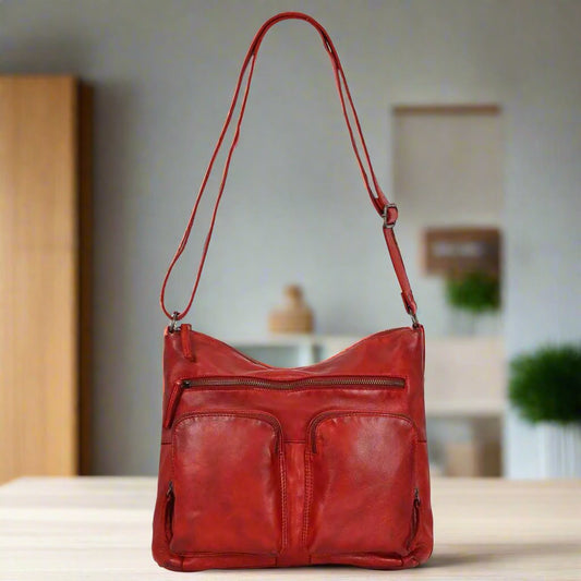 MET Double Front Pocket Leather Bag Boutique of Leathers/Open Road