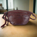MET Front Zip Leather Belt Bag - Velora Luxury Fashion