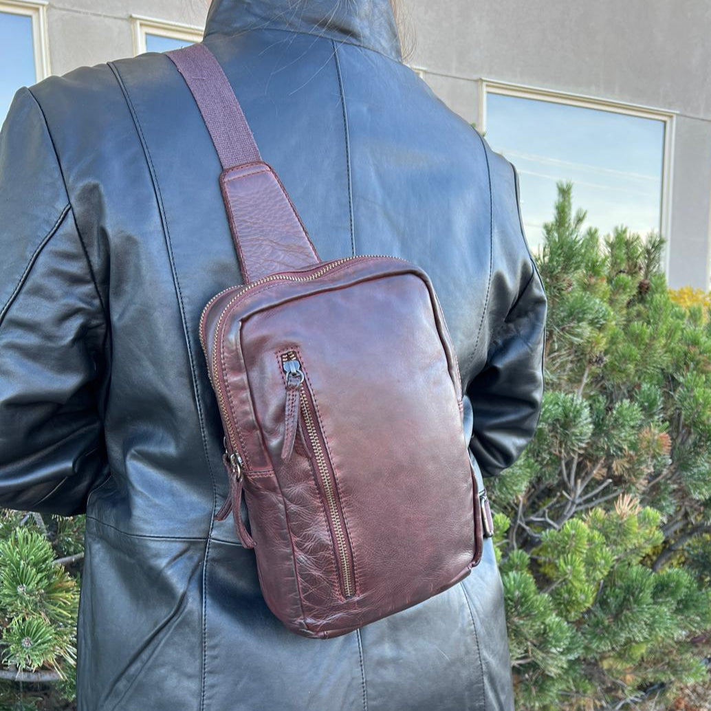 MET Leather Chest Front Bag & Backpack - Velora Luxury Fashion