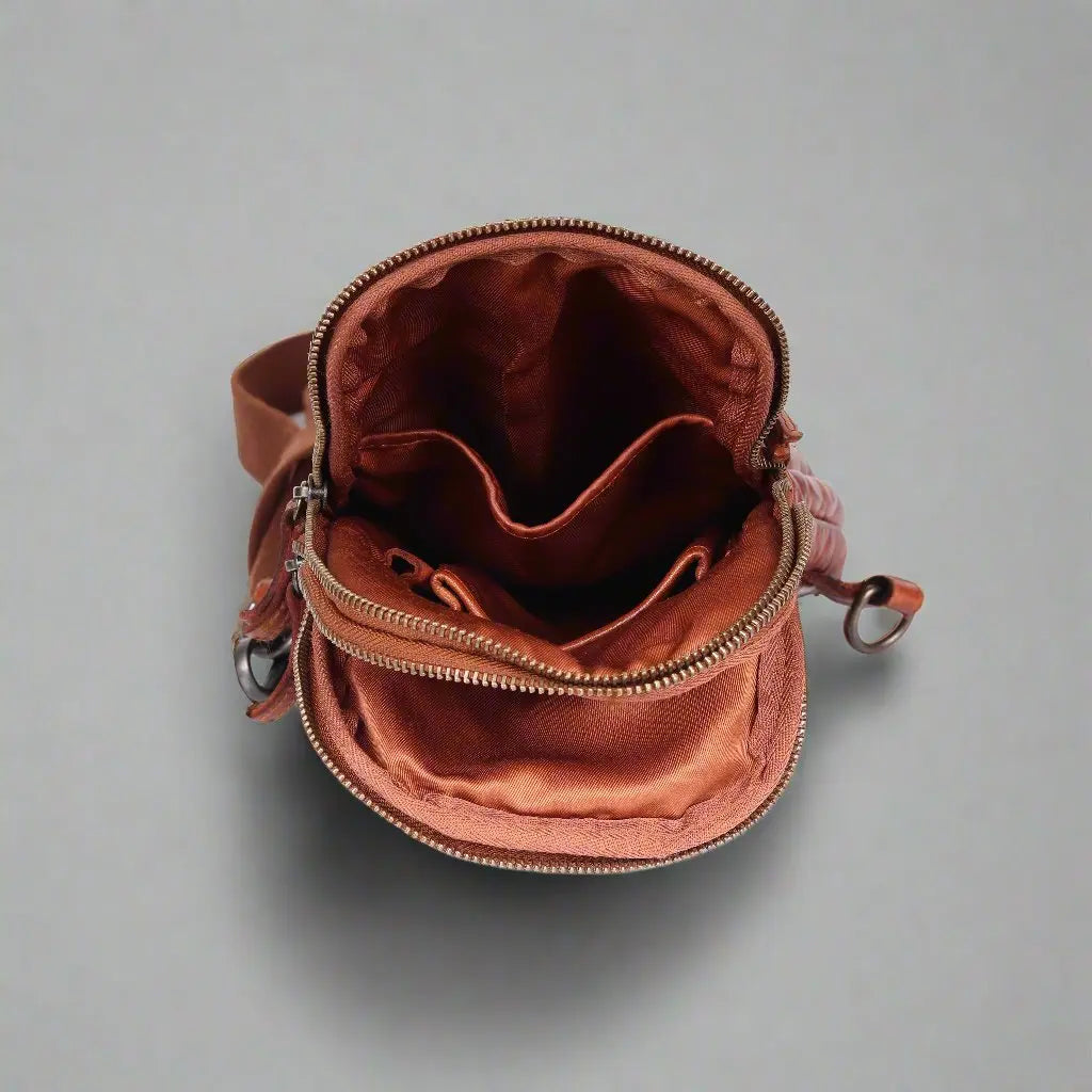 MET Leather Chest Front Bag & Backpack with Dual Zipper Pockets - Velora Luxury Fashion
