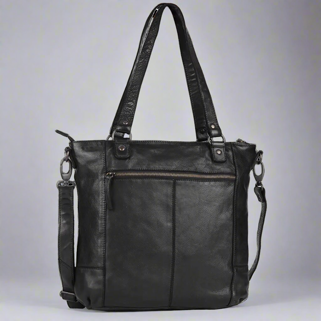 MET Two Handled Leather Sack Handbag - Velora Luxury Fashion