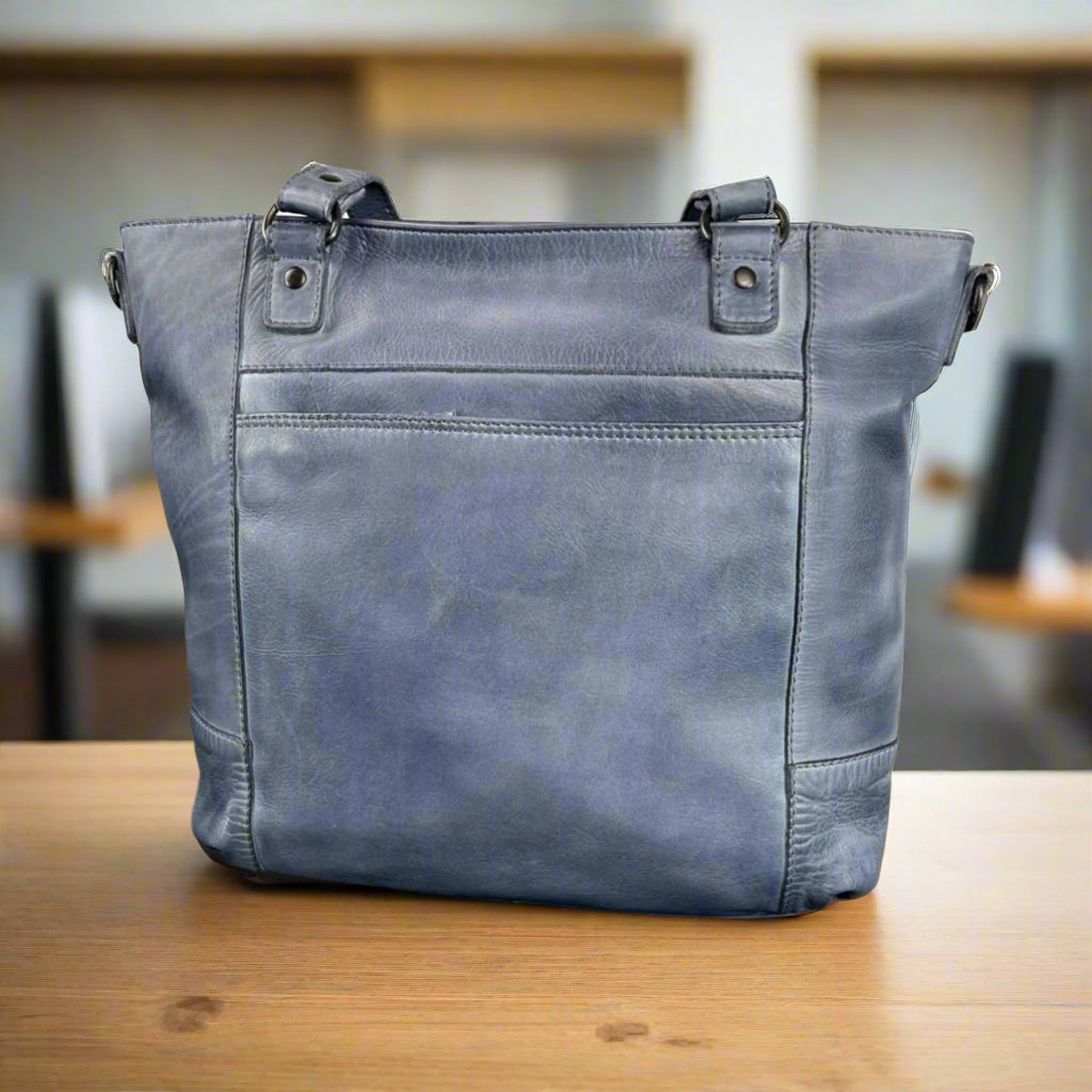 MET Two Handled Leather Sack Handbag - Velora Luxury Fashion