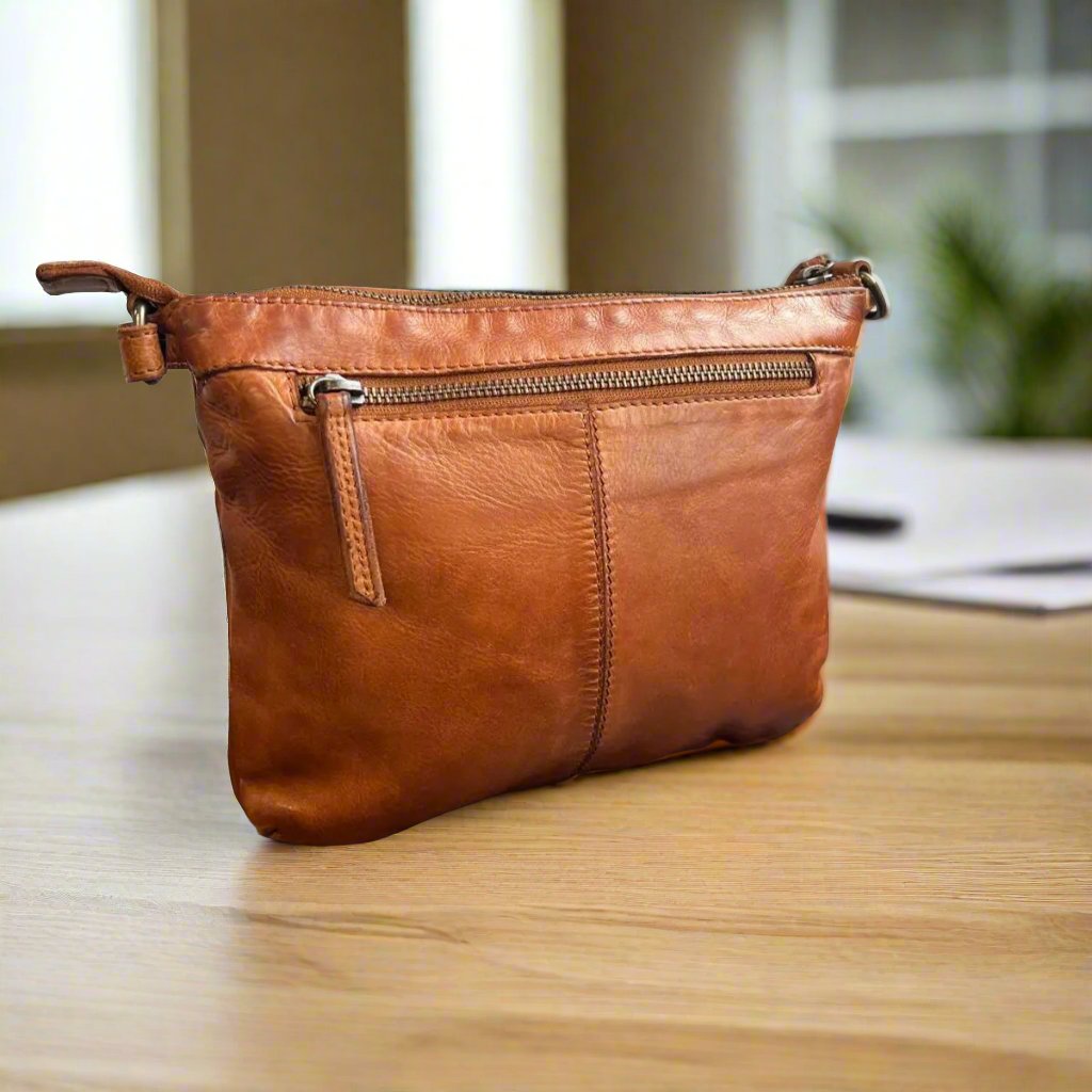 MET V Stitch Crossbody Leather Bag - Velora Luxury Fashion