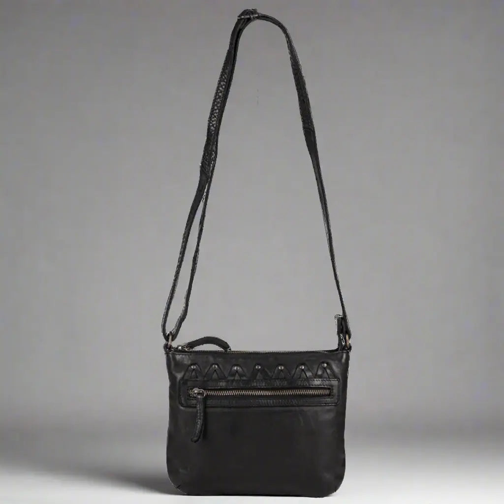 MET V Stitch Crossbody Leather Bag - Velora Luxury Fashion