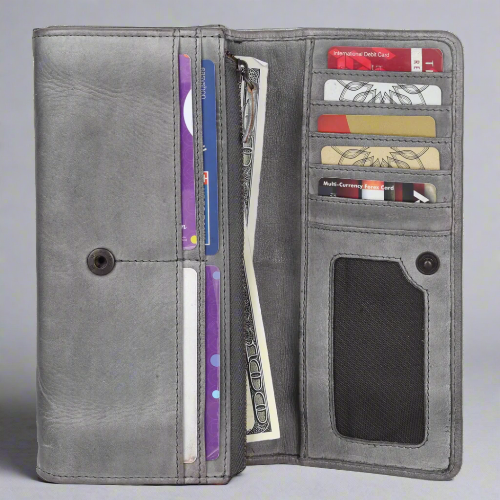 MET Women's Leather Clutch Wallet - Velora Luxury Fashion
