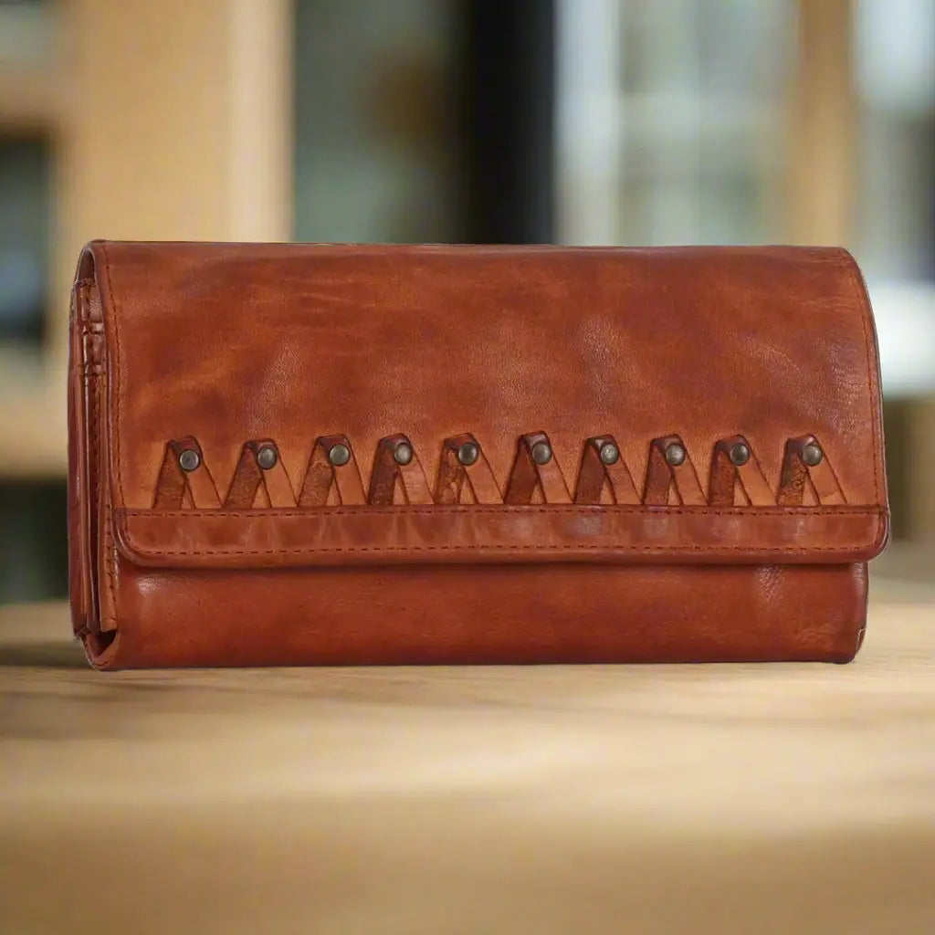 MET Women's Magnet Closure Trifold Leather Wallet - Velora Luxury Fashion
