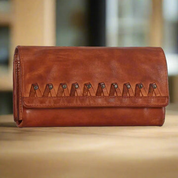 MET Women's Magnet Closure Trifold Leather Wallet - Velora Luxury Fashion