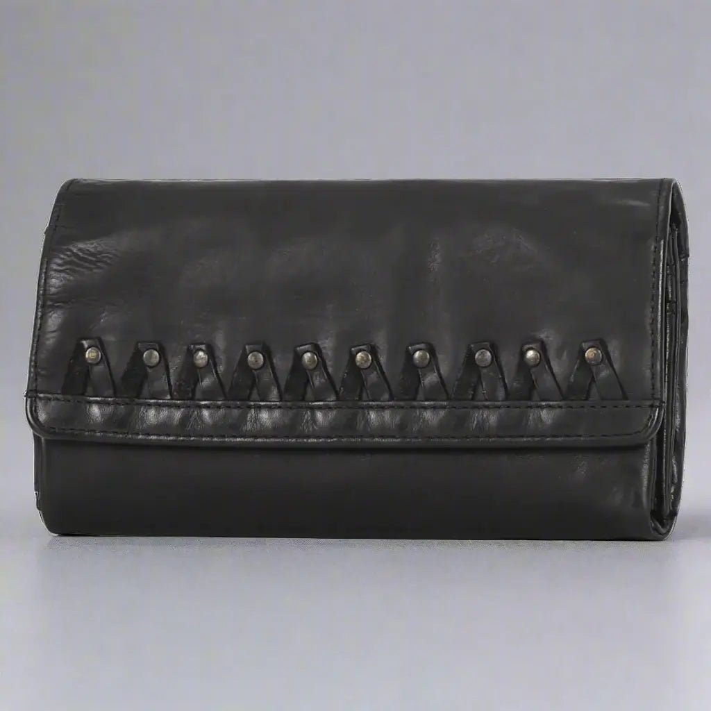 MET Women's Magnet Closure Trifold Leather Wallet - Velora Luxury Fashion