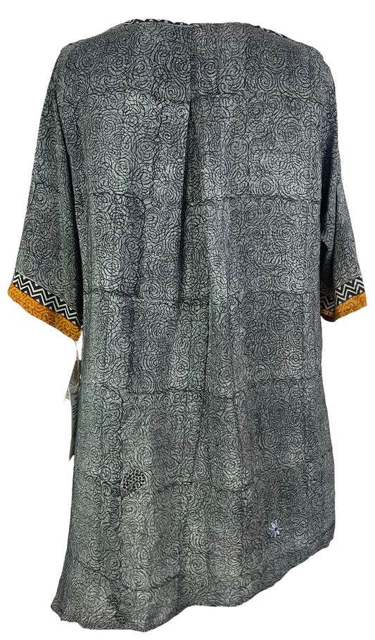 PRC6546 Avatar Pure Silk Self Pocket Tunic Dress - Velora