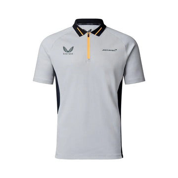 McLaren F1 Mens Performance Polo Shirt Light Grey