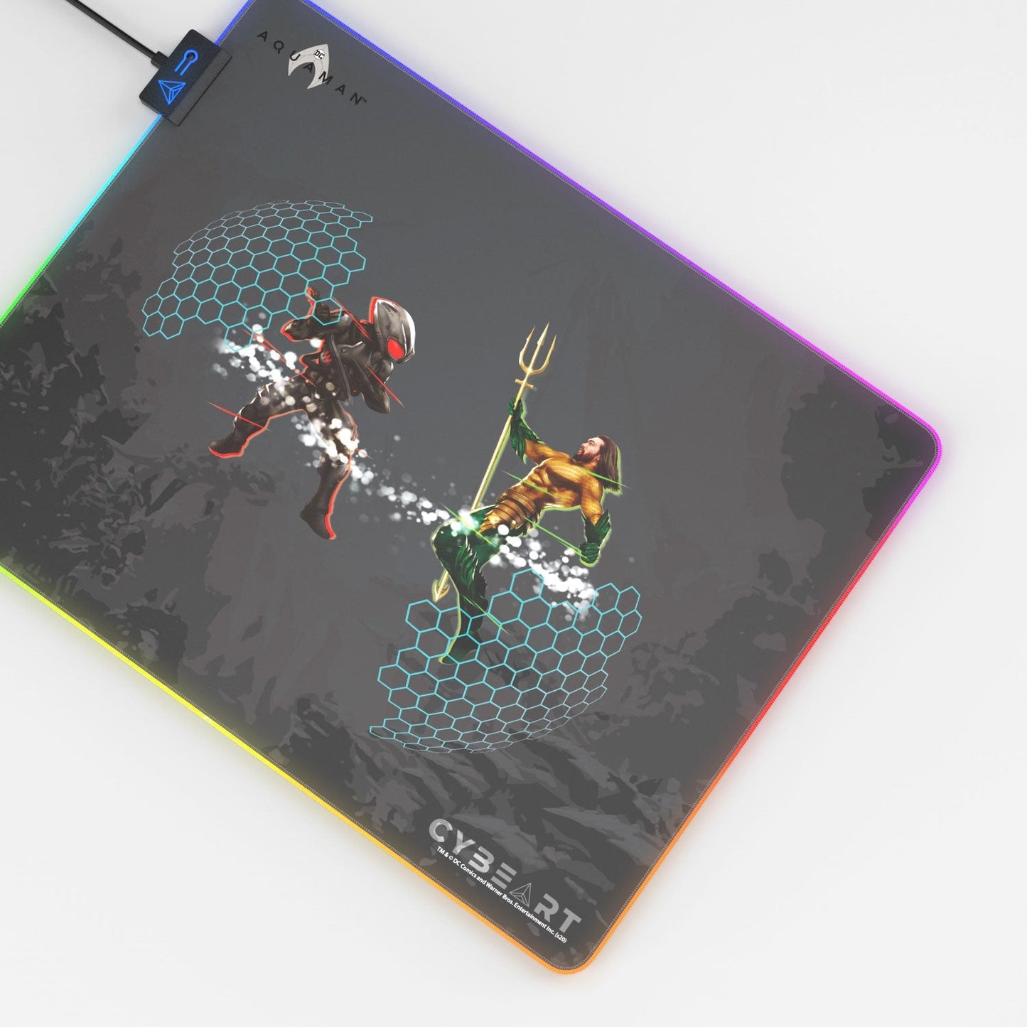 Aquaman Vs. Black Manta Gaming Mouse Pad - Velora