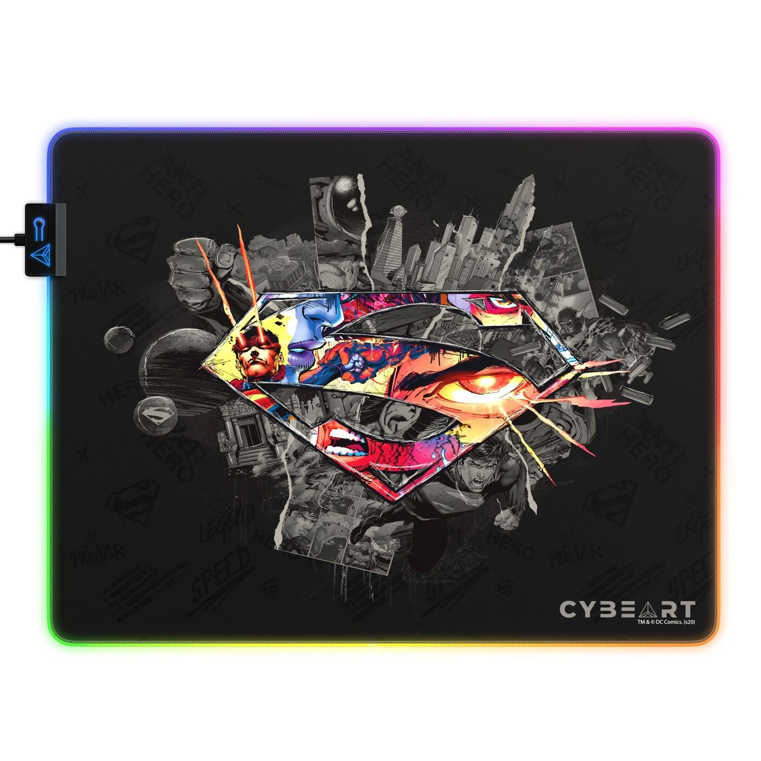 Superman Shield Emblem Gaming Mouse Pad - Velora