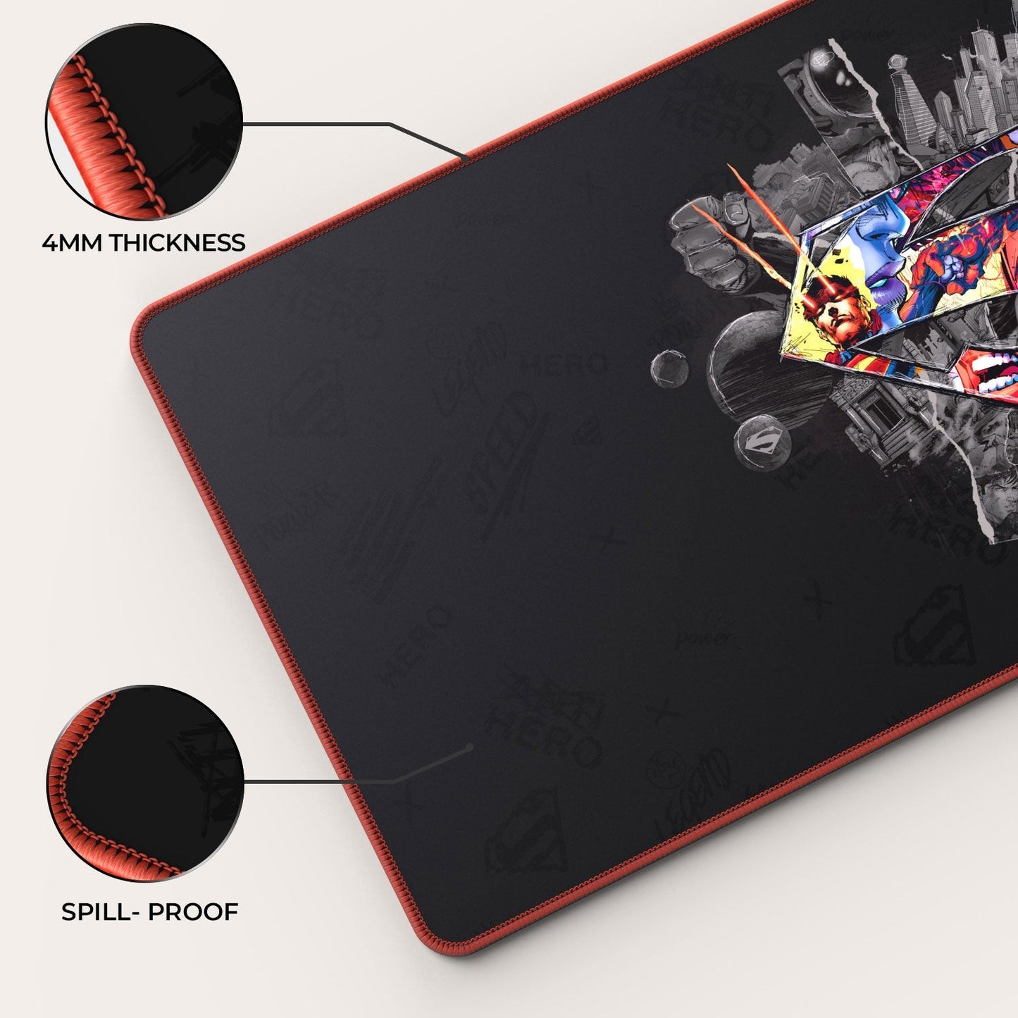 Superman Shield Emblem Gaming Mouse Pad - Velora