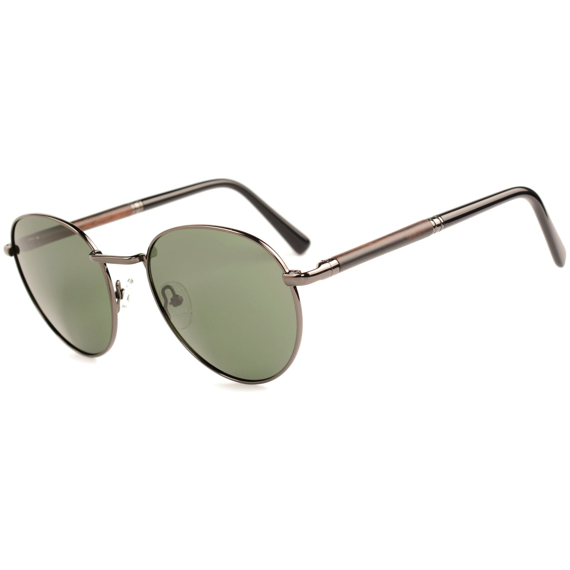 Sloan - Monel & Wood Sunglasses - Velora Luxury Fashion