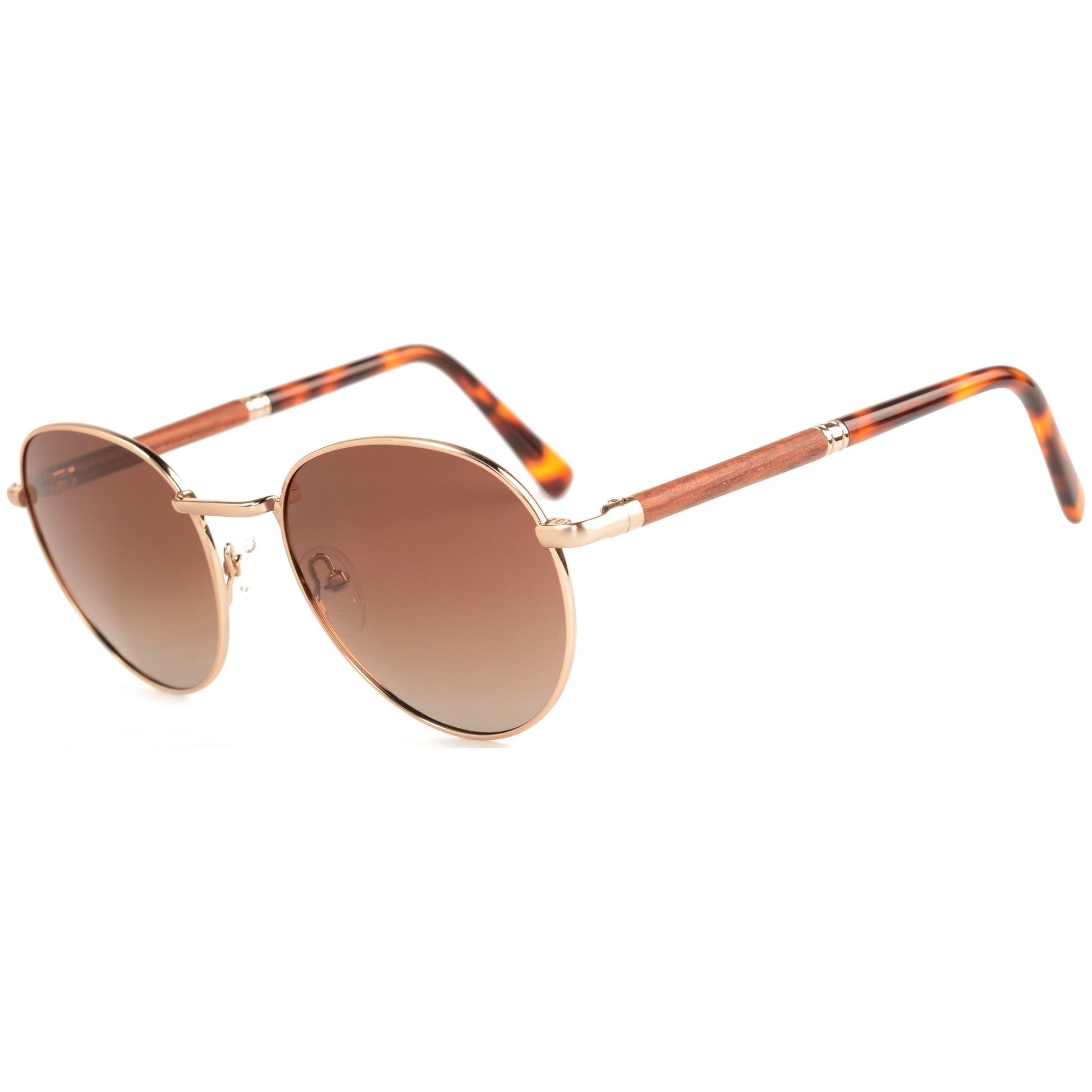 Sloan - Monel & Wood Sunglasses - Velora Luxury Fashion
