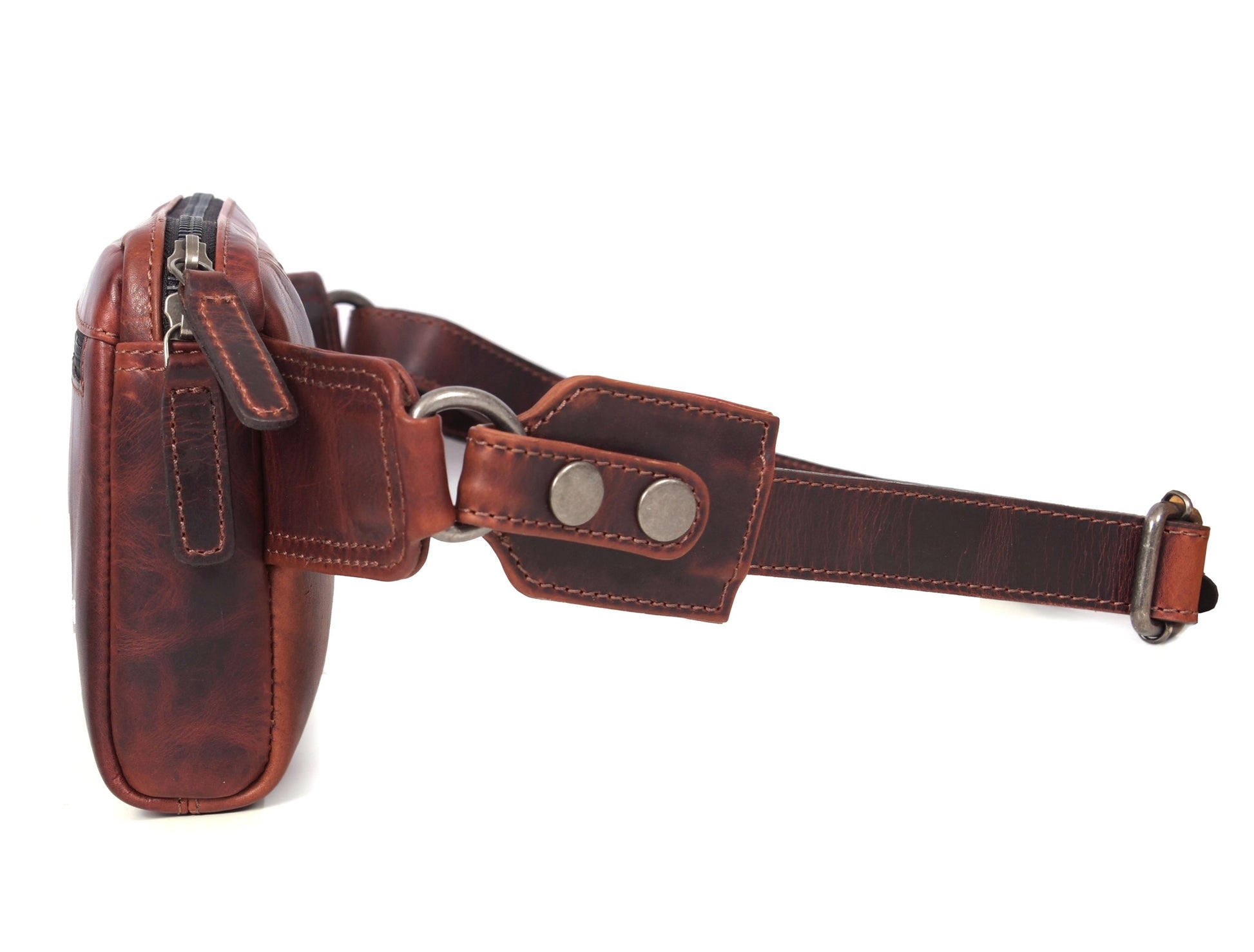 Manhattan - Leather Crossbody Fanny Bag - Velora Luxury Fashion