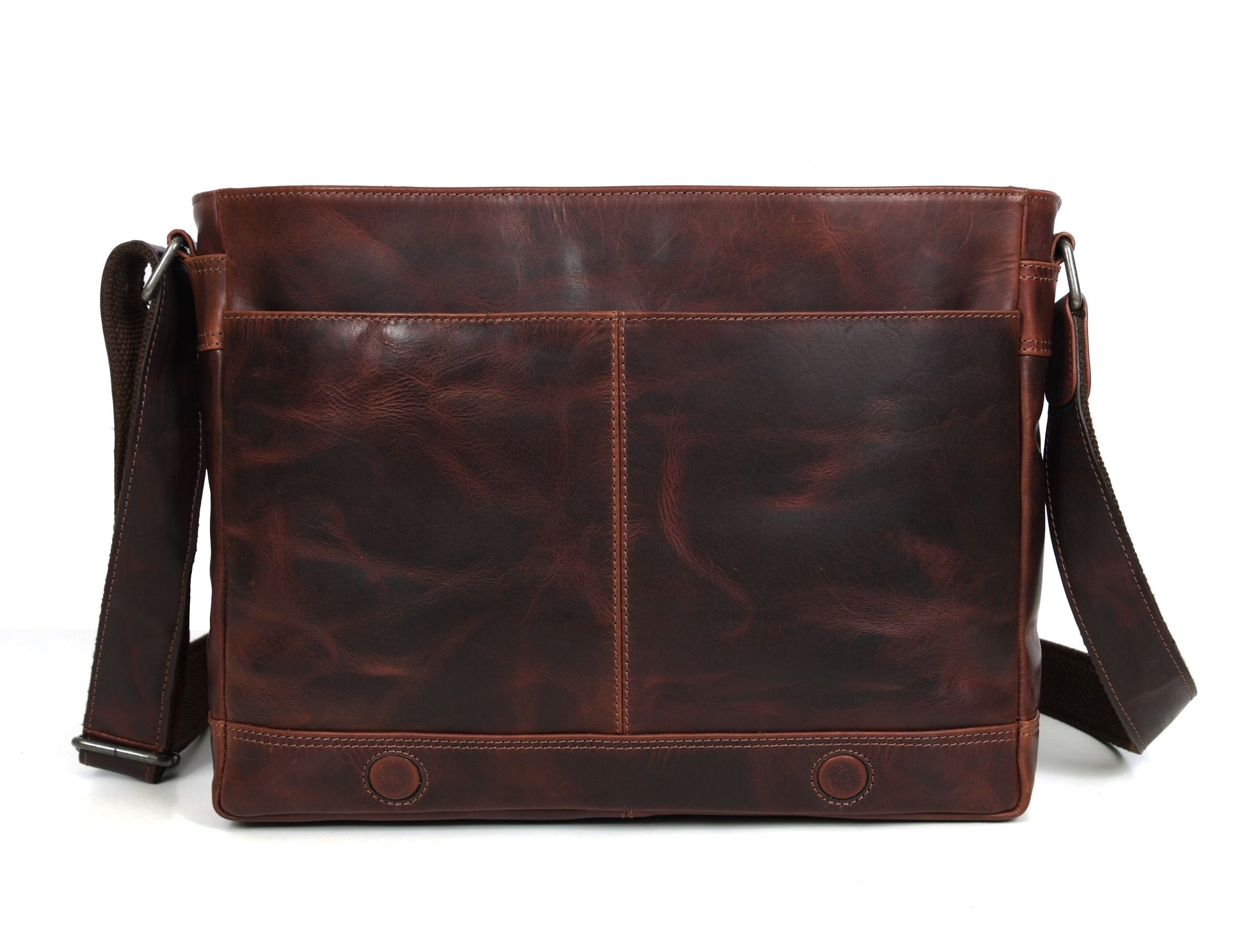 Manhattan - Leather Messenger bag - Velora Luxury Fashion