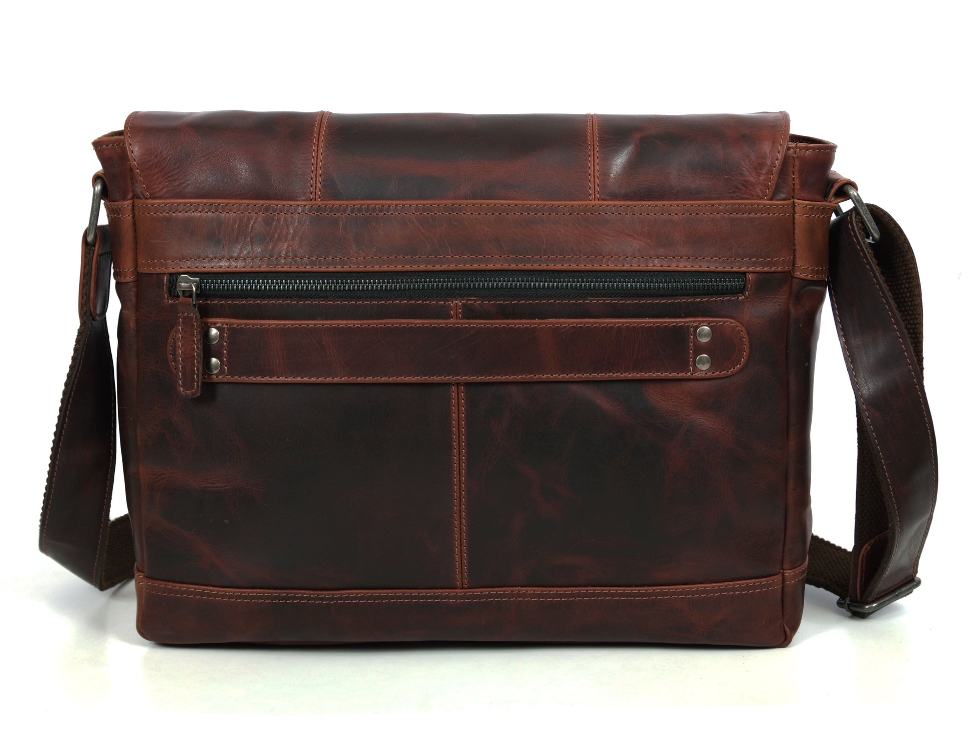 Manhattan - Leather Messenger bag - Velora Luxury Fashion