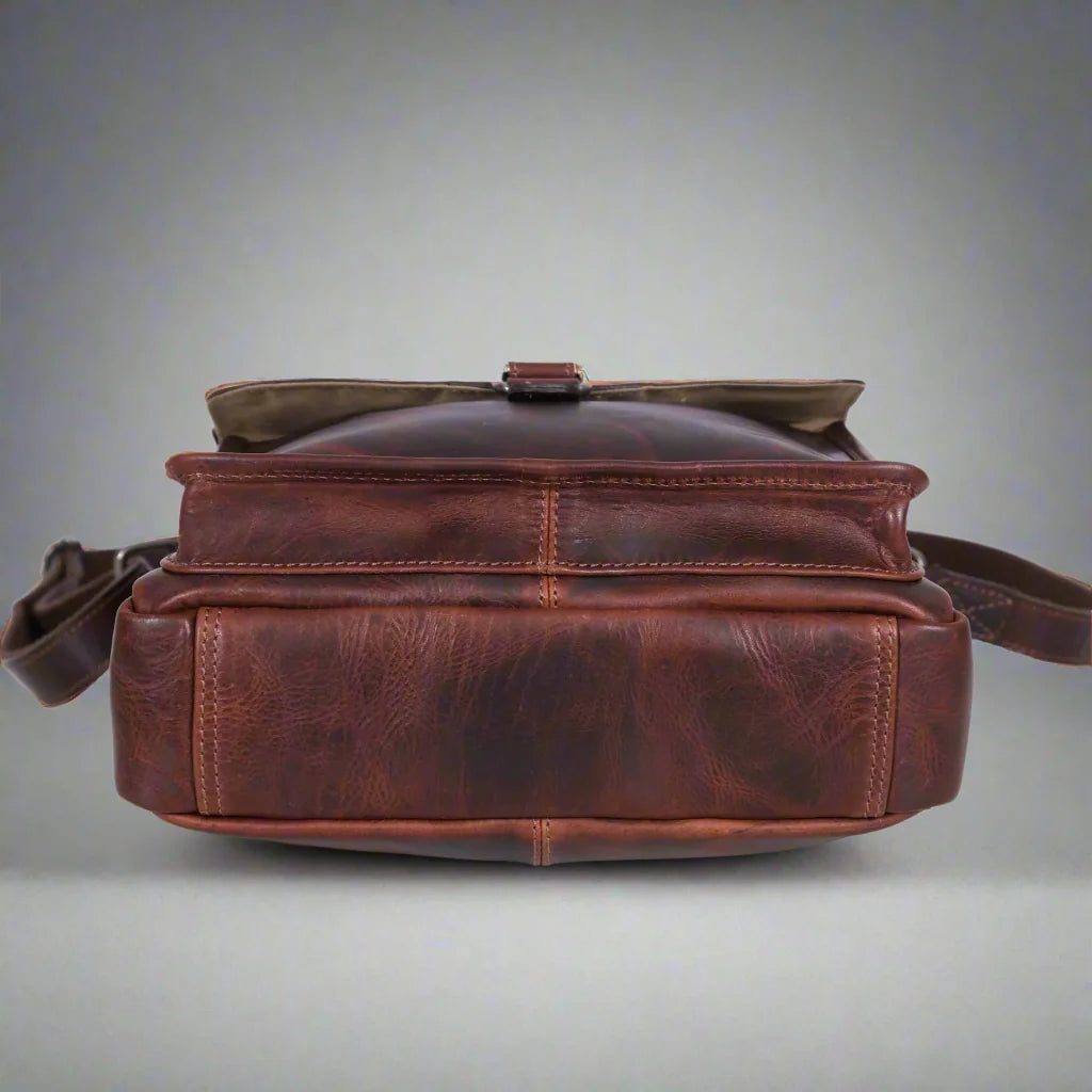 Manhattan Leather Satchel | Buffalo Leather Crossbody Bag for Men & Women - Velora Luxury Fashion