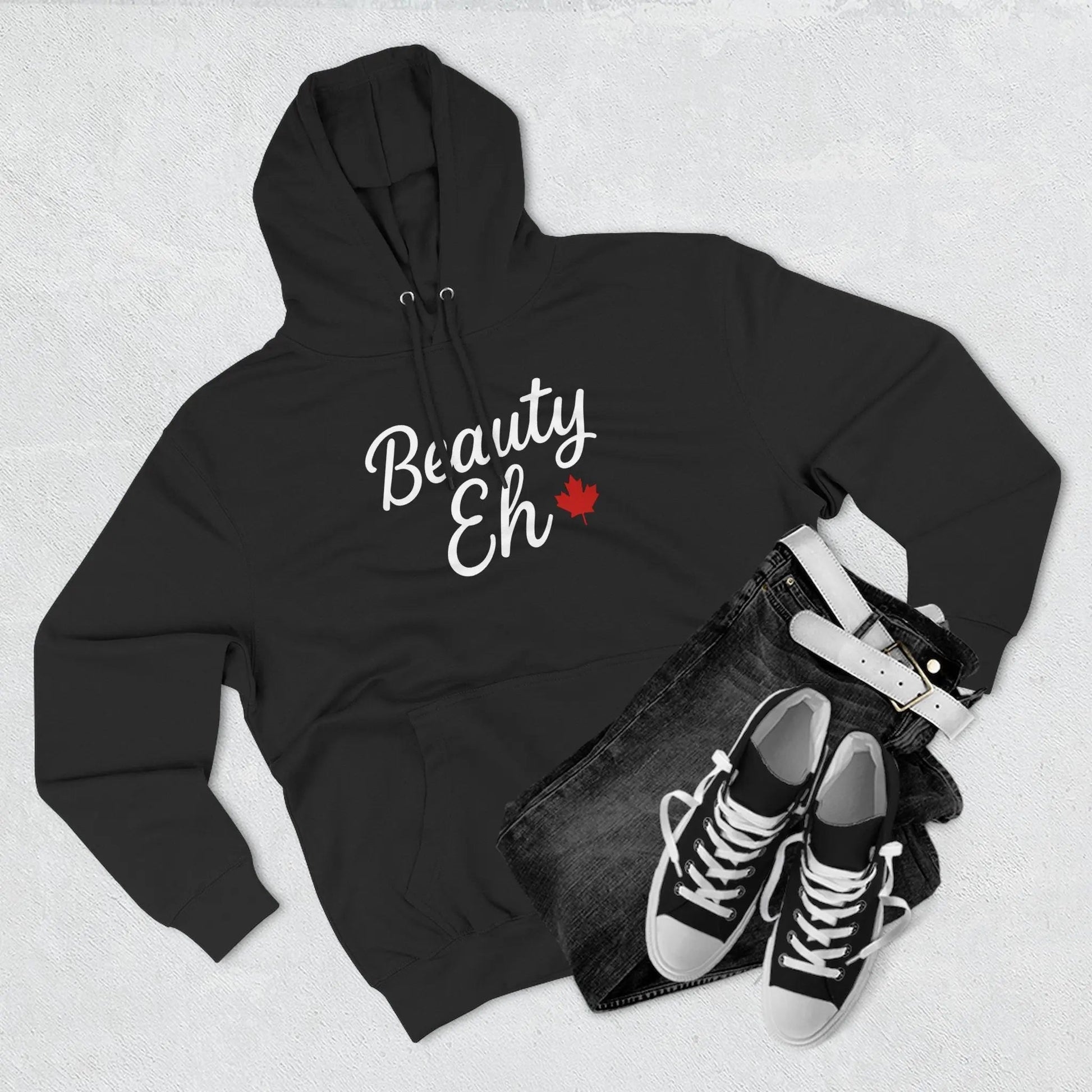 Maple Stick Fleece Hoodie – Canadian Beauty Eh Pullover - Velora Luxury Fashion