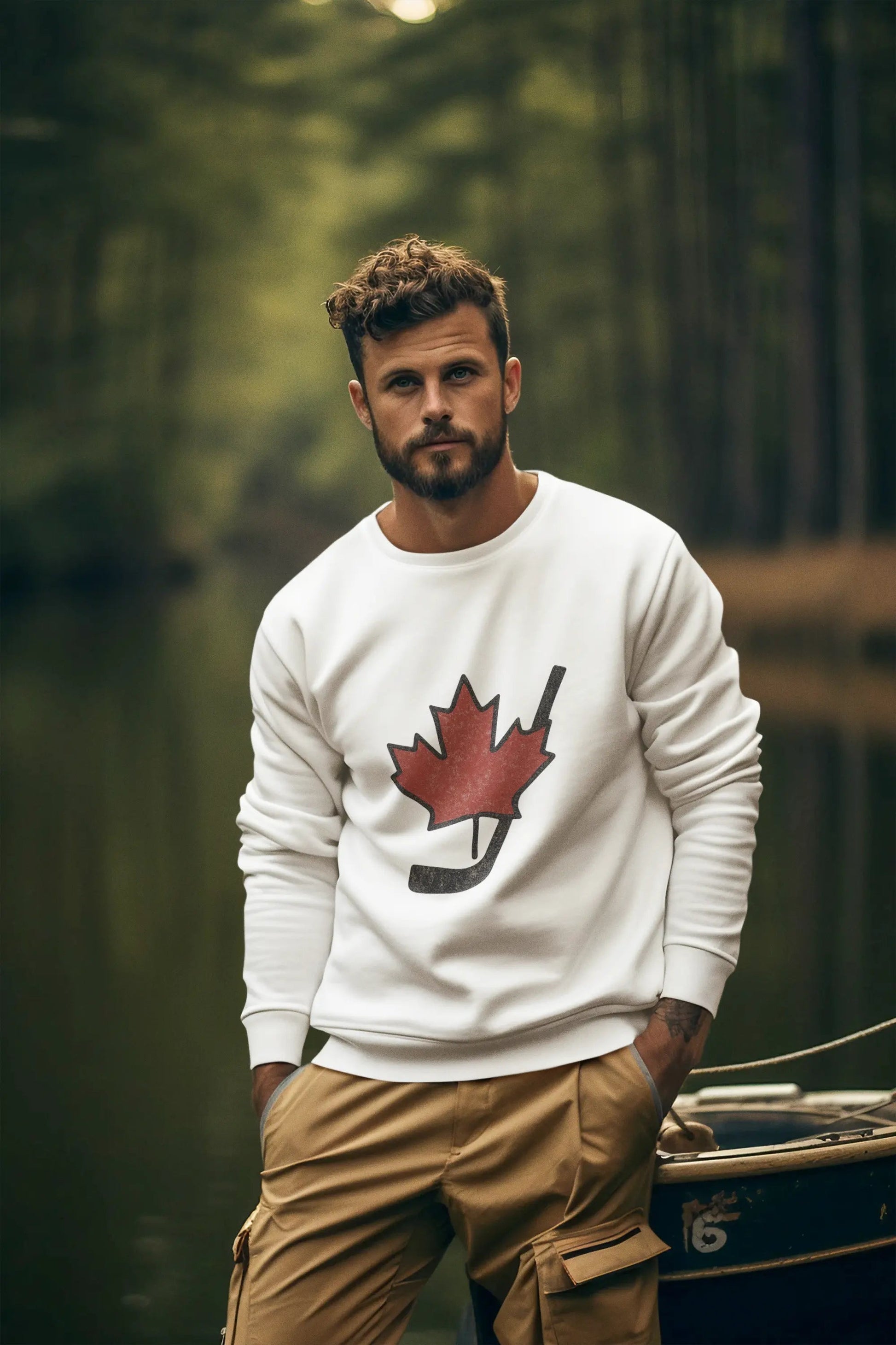 Maple Stick Youth Crewneck Sweatshirt – Maple Leaf Pride - Velora Luxury Fashion