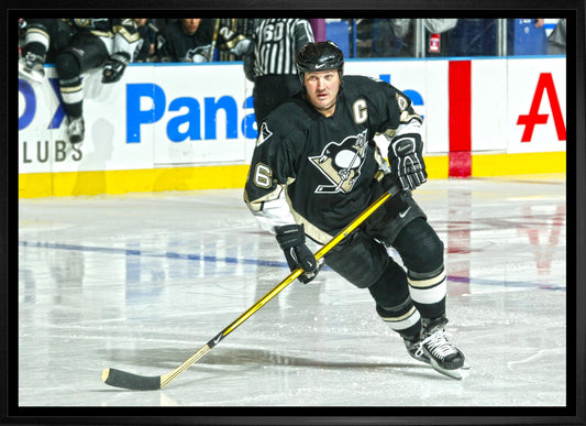 Mario Lemieux 20x29 Framed Canvas Pittsburgh Penguins - Velora Luxury Fashion