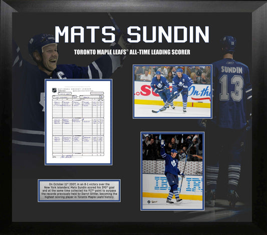 Mats Sundin Toronto Maple Leafs Framed All-Time Leading Scorer Collage - Velora Luxury Fashion