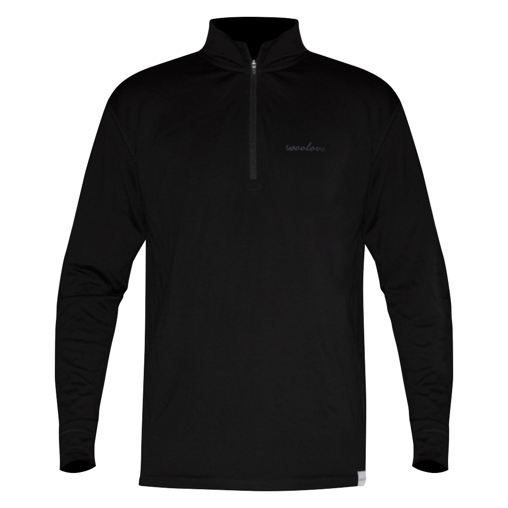 Men's 100% Merino Wool 1/4 Zip Baselayer Pullover 190 GSM - Midweight - Velora Luxury Fashion