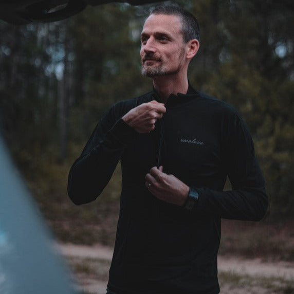Men's 100% Merino Wool 1/4 Zip Baselayer Pullover 190 GSM - Midweight - Velora Luxury Fashion
